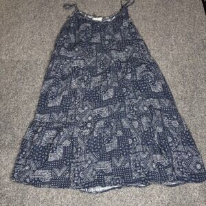 Natural‎ Life XS/S Blue White Paisley Sleeveless Casual Maxi Dress